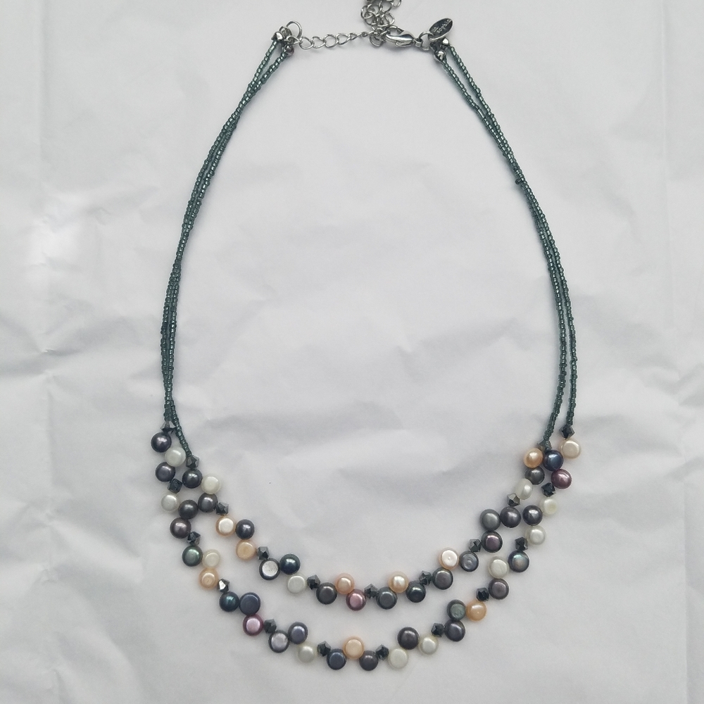 Lia Sophia Beaded Double Strand Necklace